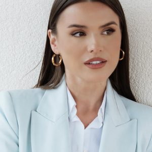 Naušnice s twist detaljem Ruby